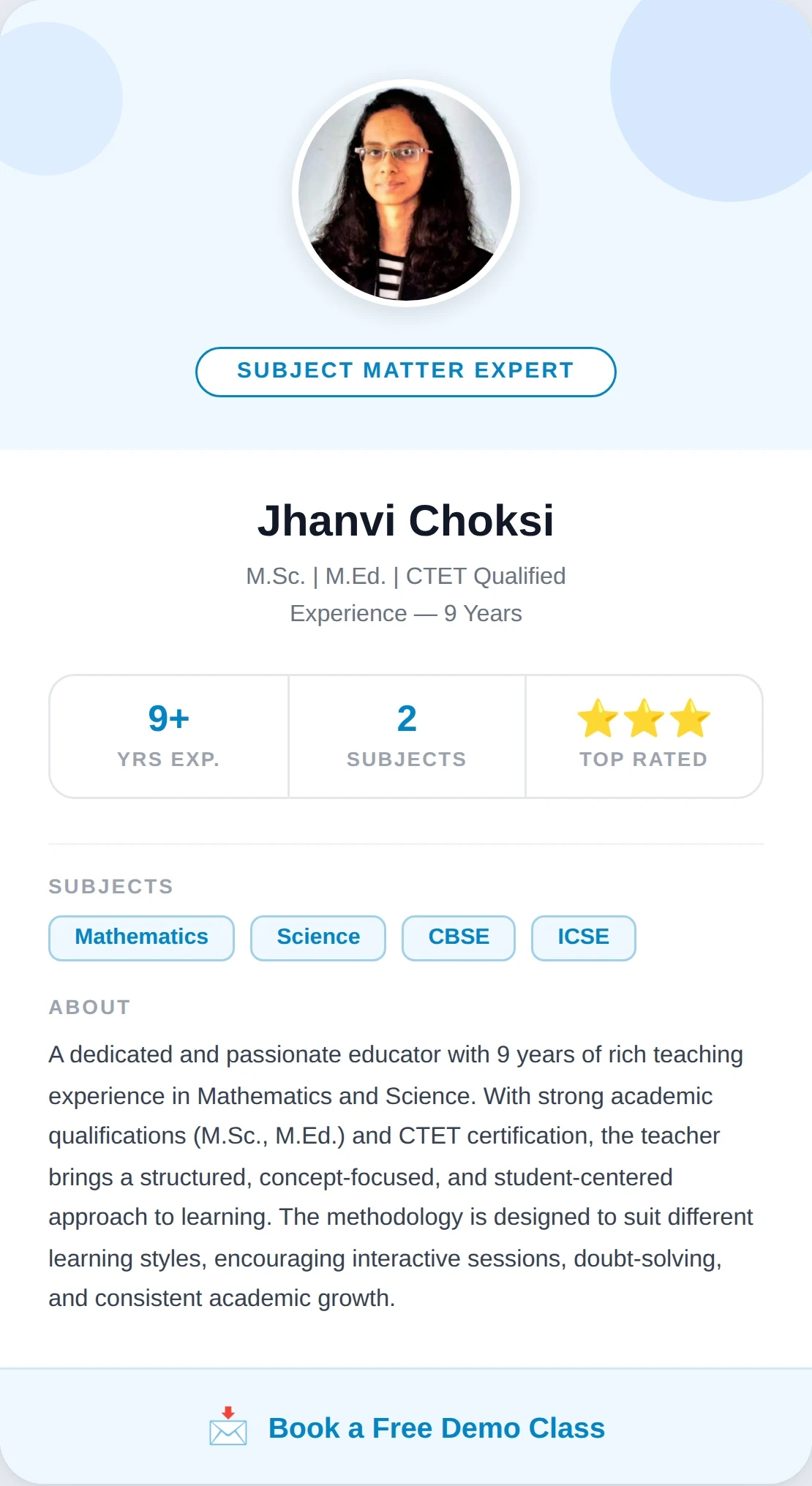 Teacher Profile