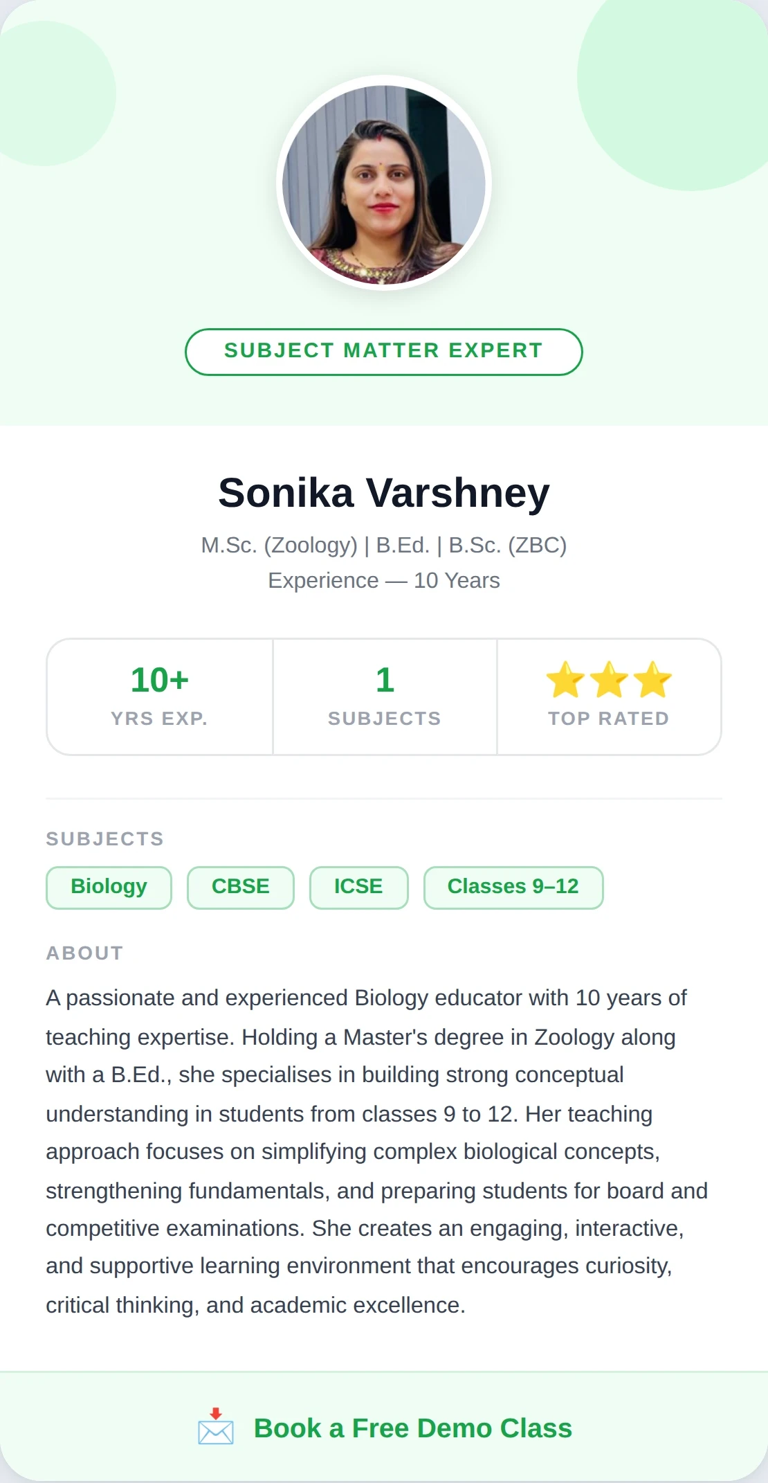 Teacher Profile